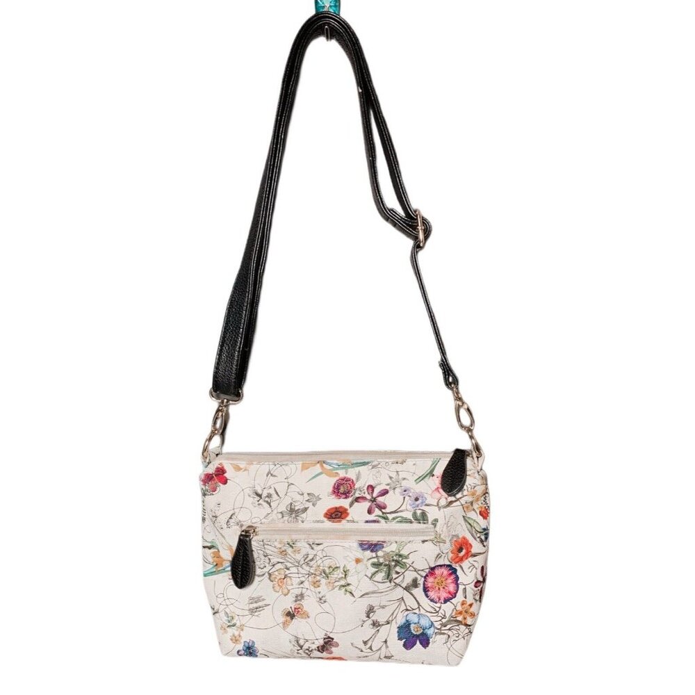 Imoshion White Floral Adjustable Shoulder Strap Purse - Picture 7 of 7